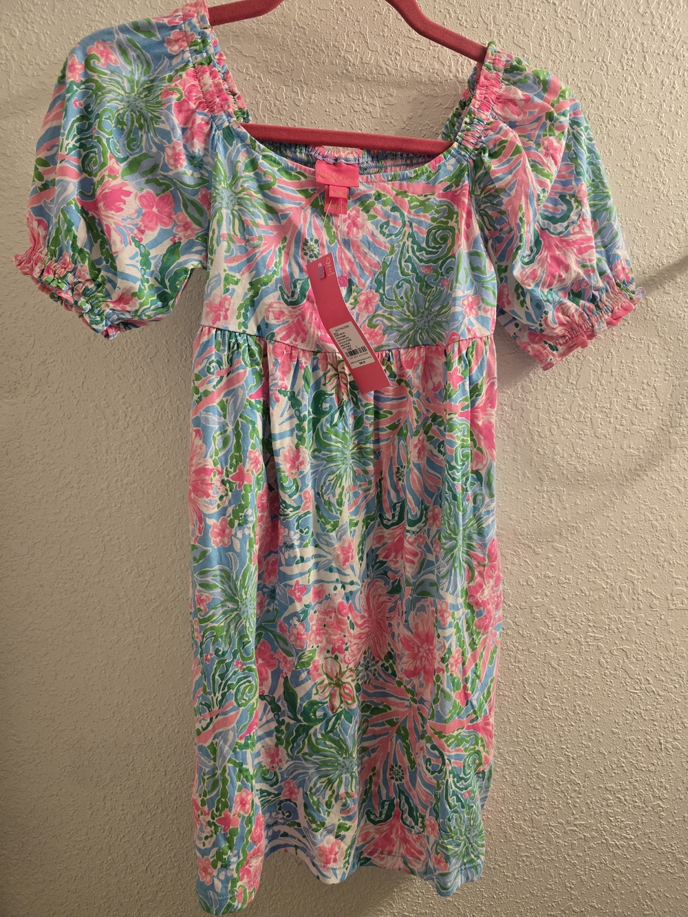 Lilly Pulitzer Pink, Blue & Green Floral Dress